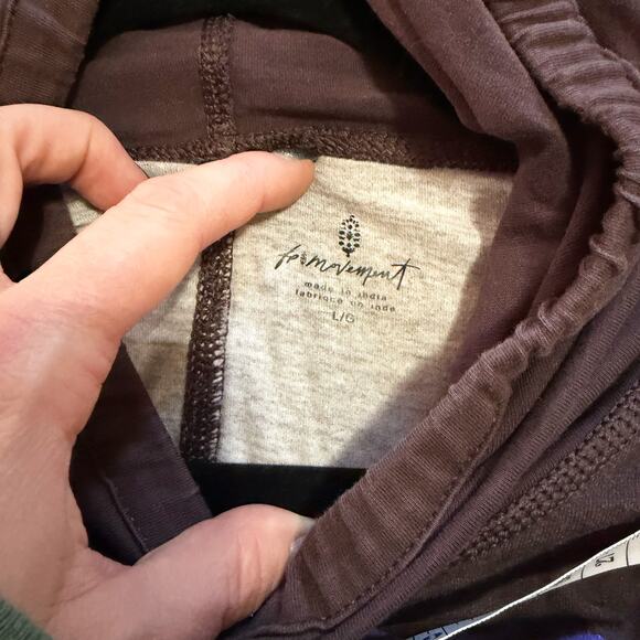 Free People FP Movement Final Call Colorblock Hoodie Large - Picture 3 of 4